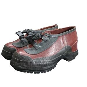 Salisbury Lineman's 2-Buckle Overshoe Size 10 Red/Black Deep Heel